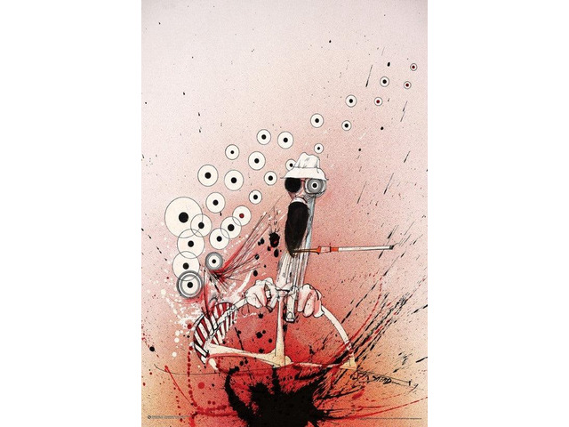 Hunter Driving - Ralph Steadman Poster Print (22 x 34)