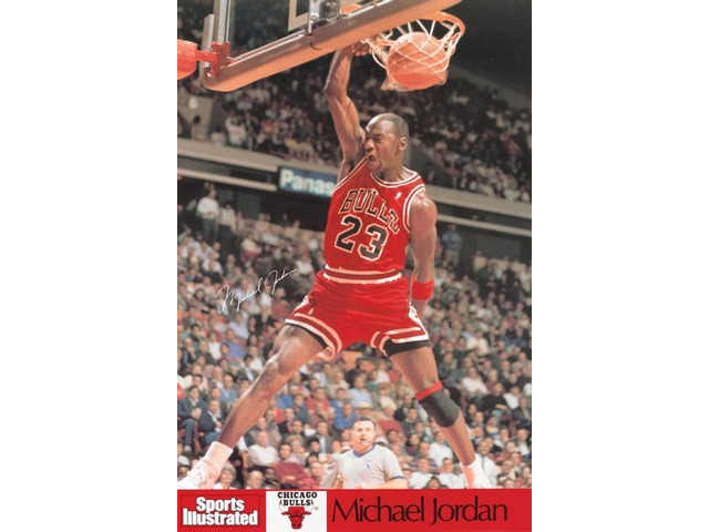Michael Jordan Si Si -Chicago Bulls Poster Print (24 X 36)