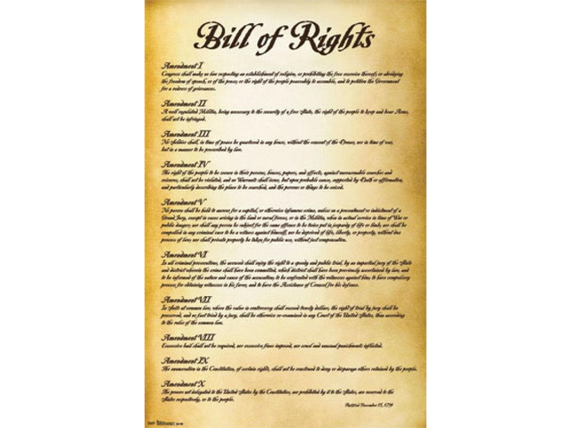 Bill of Rights - USA Poster Print (22 x 34)