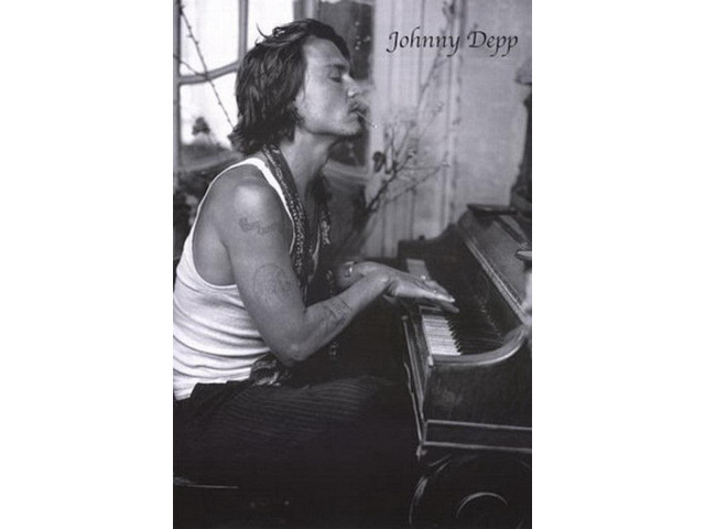 Johnny Depp Piano Poster Print (22 x 34)