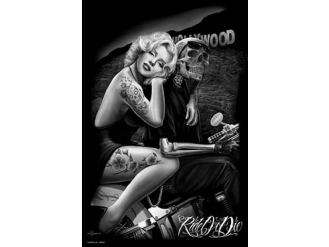 Marilyn Monroe Hollywood Tattoo Poster Print (24 X 36)