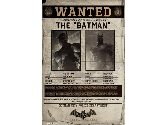 Batman Arkham Origins Wanted Poster Print (22 x 34) - Item # XPE160037