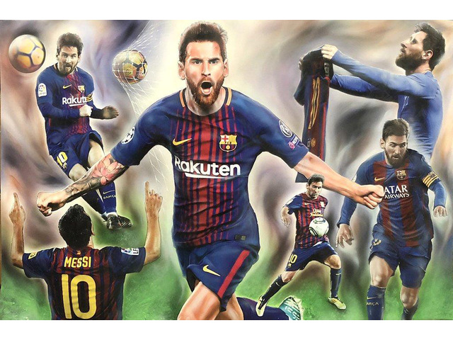 Lionel Messi Collage Poster Print (22 x 34)