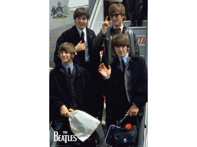 Beatles - Plane Arriving in America Poster Print (22 x 34)