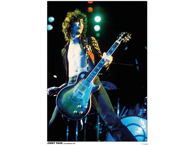Jimmy Page La Led Zeppelin - Los Angeles 1972 Poster Print (22 x 34)
