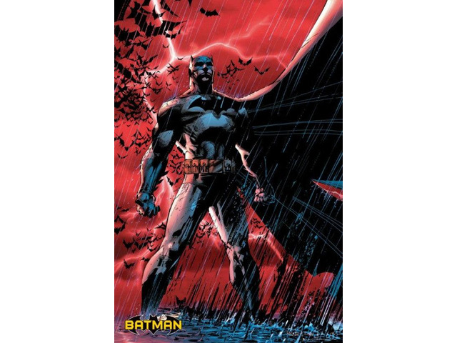 Batman Comic Red Poster Poster Print (22 x 34)