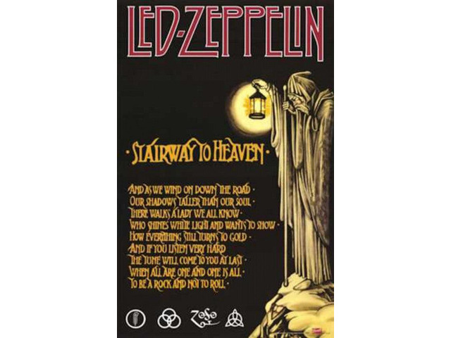 Led Zeppelin Stairway Stairway To Heaven Poster (24 x 36)