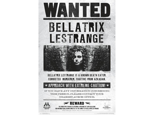 Harry Potter - Wanted Bellatrix Poster Print (22 x 34)