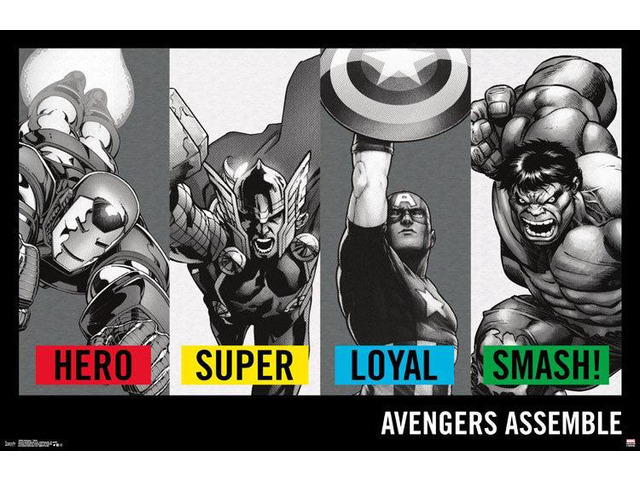 Avengers - Traits Poster Print (34 x 22)