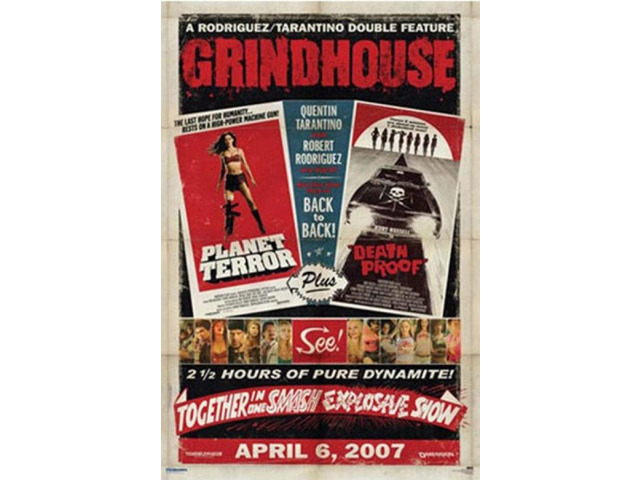 Grindhouse - Dual Death Proof/Planer Terror - Black Poster Print (24 x 36)