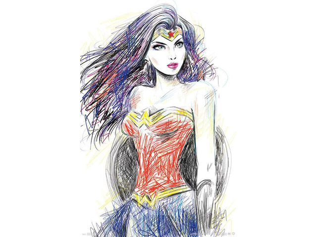 Wonder Woman - Sketch Poster Print (22 x 34)