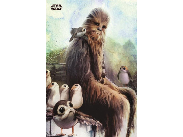 Star Wars The Last Jedi - Wookiee & Porg Poster Print (22 x 34)
