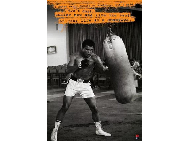 Muhammad Ali Punchbag poster Poster (36 x 24)
