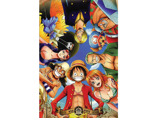 One Piece Vert Circle Characters In A Circle Poster Print (22 x 34)