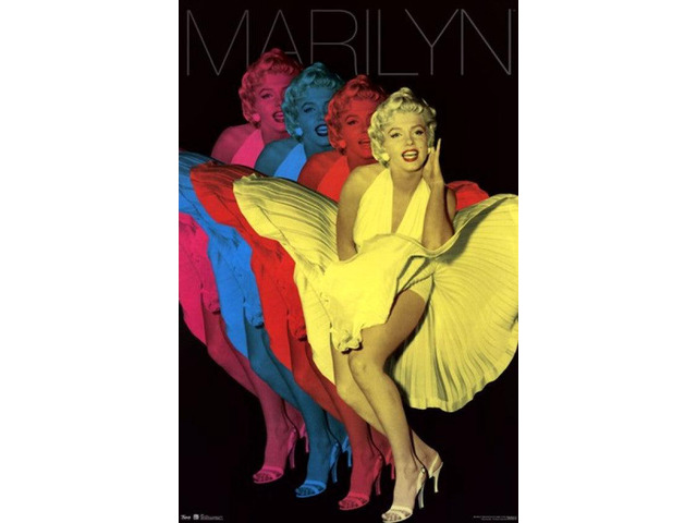 Marilyn - Colorful Poster Print (24 x 36)