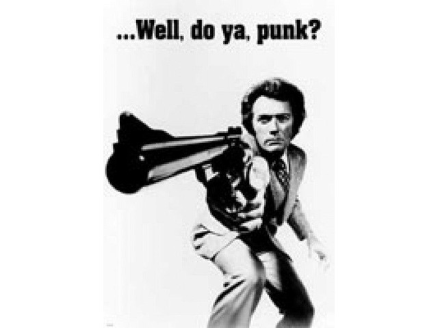 Clint Eastwood Punk Well Do Ya Punk Poster Print (22 x 34)