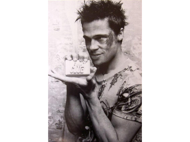Fight Club Soap Brad Pittsoap Poster Print (22 x 34)