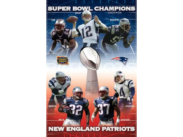New Englnd Patriots 2004 Superbowl Champions Poster Print by (22 x 34)