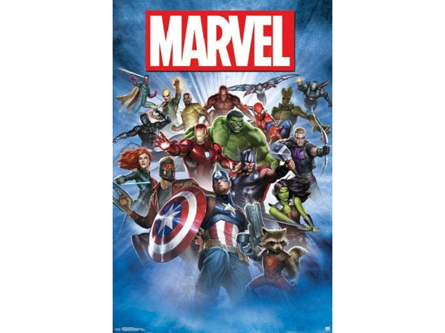 Marvel Comics Super Hero Breakout Poster Print (22 X 34)