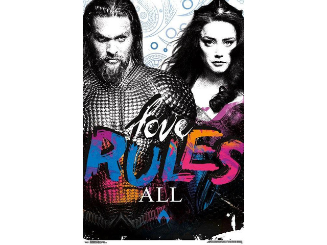 Aquaman - Love Rules Poster Print (22 x 34)