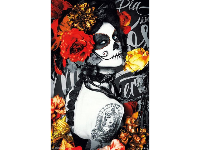 Dia De Los Muertos - Tattoo Poster Print (22 x 34)