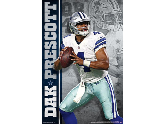 Dallas Cowboys - Dak Prescott 16 Poster Print (22 x 34)