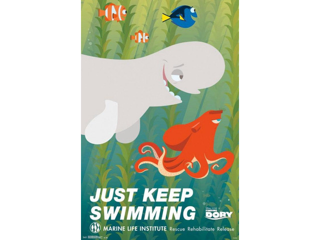 Finding Dory - Swimming Poster Print (22 x 34)