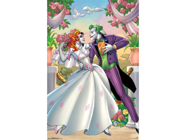 Harley Quinn and Joker - Romance Poster Print (22 x 34)