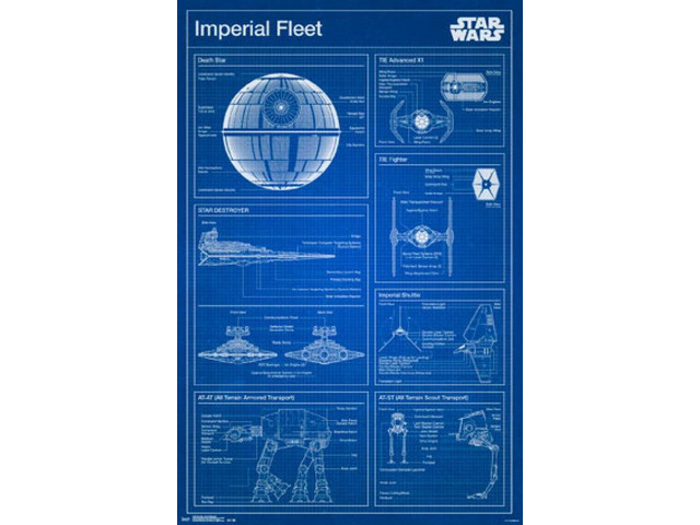 Star Wars - Imperial Blueprint Poster Print (22 x 34)