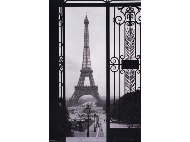 Eiffel Tower - Gate Poster Print (24 x 36)