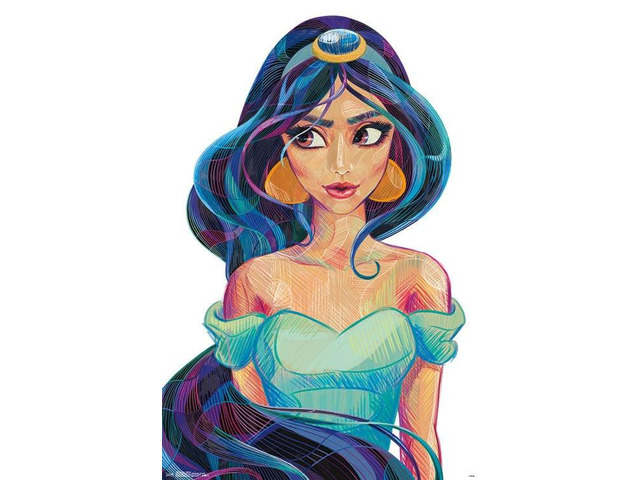 Jasmine - Stylized Poster Print (22 x 34)