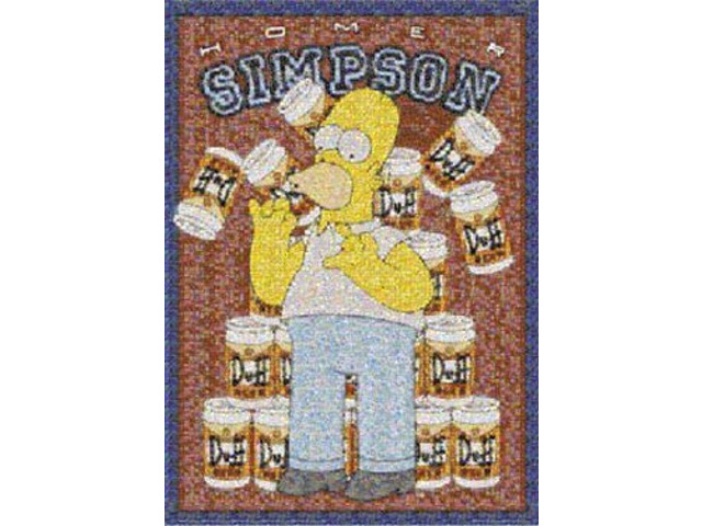Homer Simpson Duff Collage Poster Print By (22 x 34)