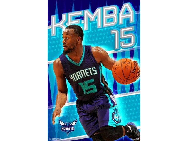 Charlotte Hornets - Kemba Walker 16 Poster Print (22 x 34)