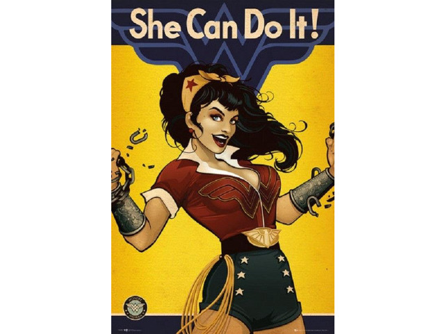 DC Comics Wonder Woman She Can Do It Poster (24 x 36)