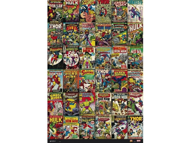 Marvel Comic Book Covers Poster Print (24 X 36)