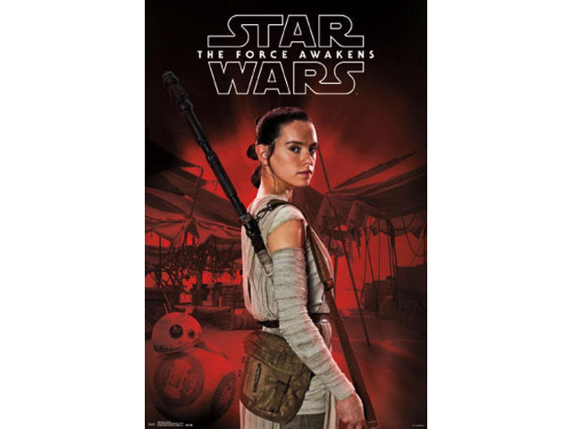 Star Wars The Force Awakens - Rey Staff Poster Print (22 x 34)