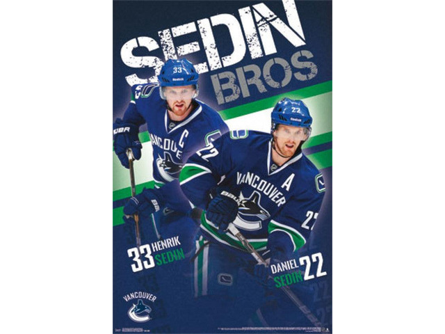 Vancouver Canucks & reg - Sedin Brothers 13 Poster Print (22 x 34)
