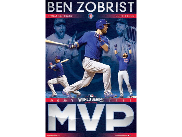 2016 World Series_ - MVP Ben Zobrist Poster Print (24 x 36)