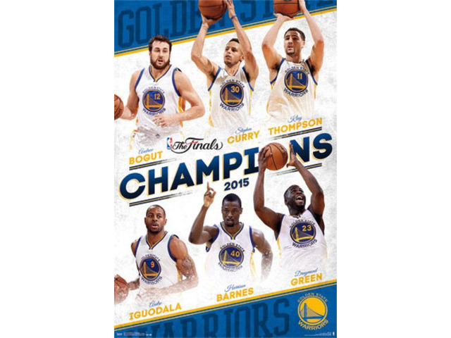 2015 Golden State Warriors NBA Finals - Champions Poster Print (22 x 34)
