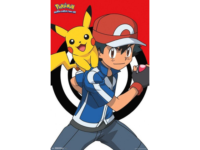 Pokemon - Ash and Pikachu Poster Print (22 x 34)