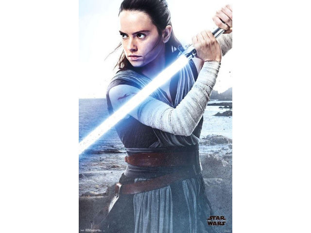 Star Wars The Last Jedi - Rey Poster Print (22 x 34)