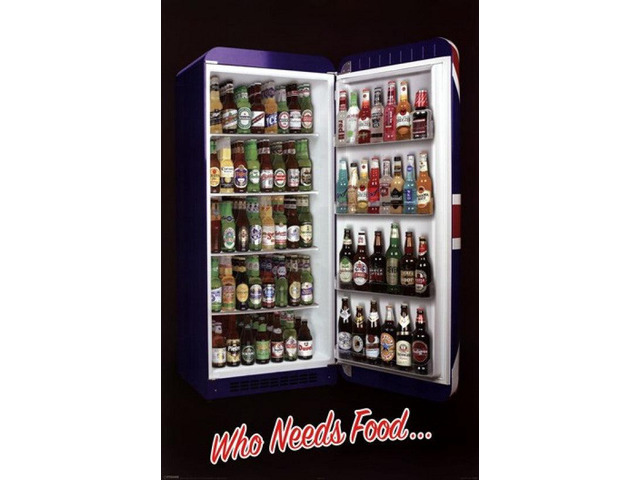 Who Needs Food - Fridge Poster (24 x 36)