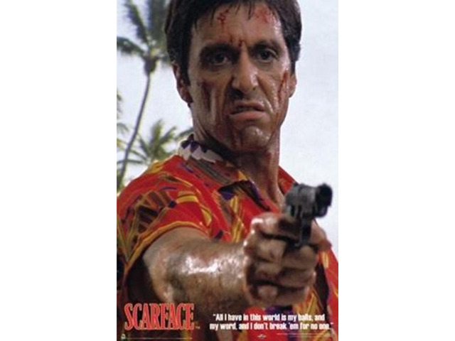 Scarface Hawaiian Shirt Poster Print (22 x 34)