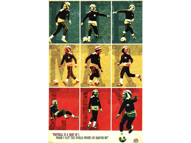 Bob Marley - Football / Soccer Collage Poster Print (24 x 36)