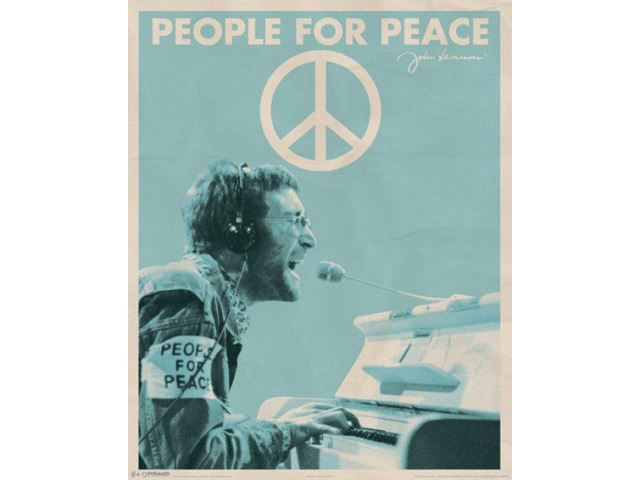 John Lennon - People for Peace Poster Print (20 x 16)