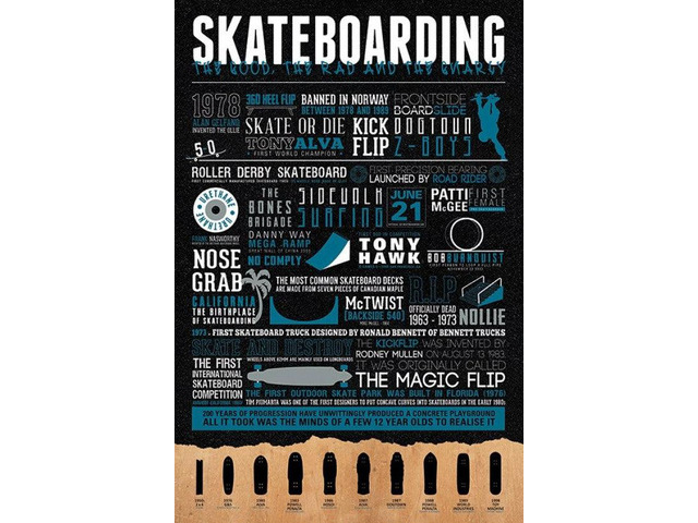 Skateboarding Poster Print (22 x 34)