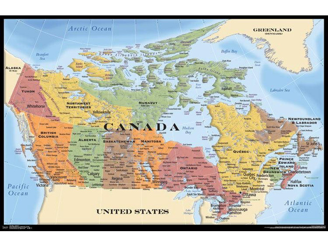 Map - Canada Poster Print (34 x 22)
