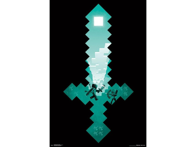 Minecraft - Diamond Sword Poster Print (22 x 34)