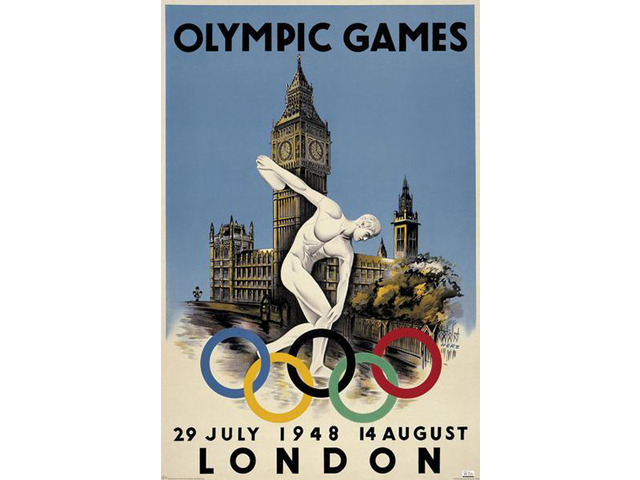 London 1948 Olympics Poster Print (22 x 34)