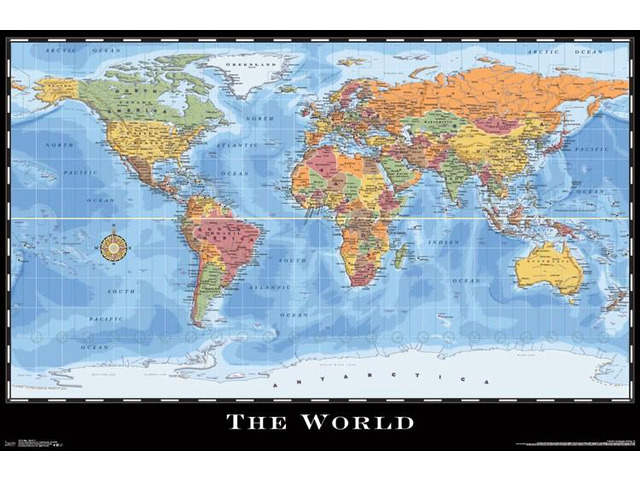 Map - World Poster Print (34 x 22)